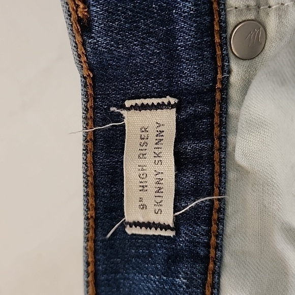 Madewell x Sezane 9" High Riser Skinny Crop Jeans With Zipper Detail Size 29 - Picture 15 of 16